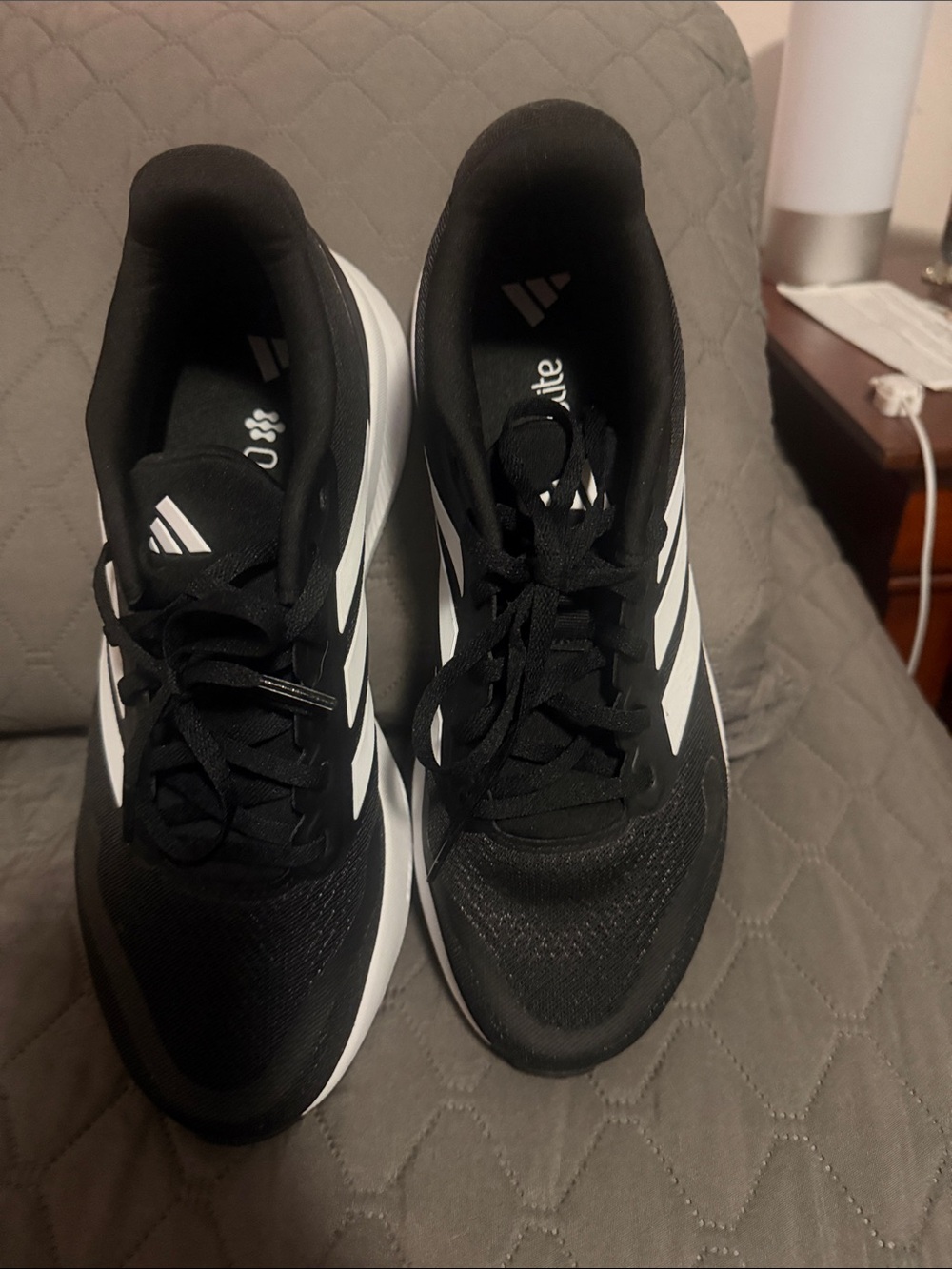 adidas Black & White Athletic Running Shoes